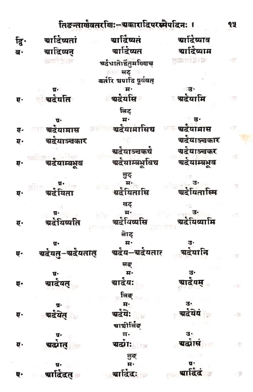 Tidantarnavatarnih ( Brihattamdhaturupakosham)